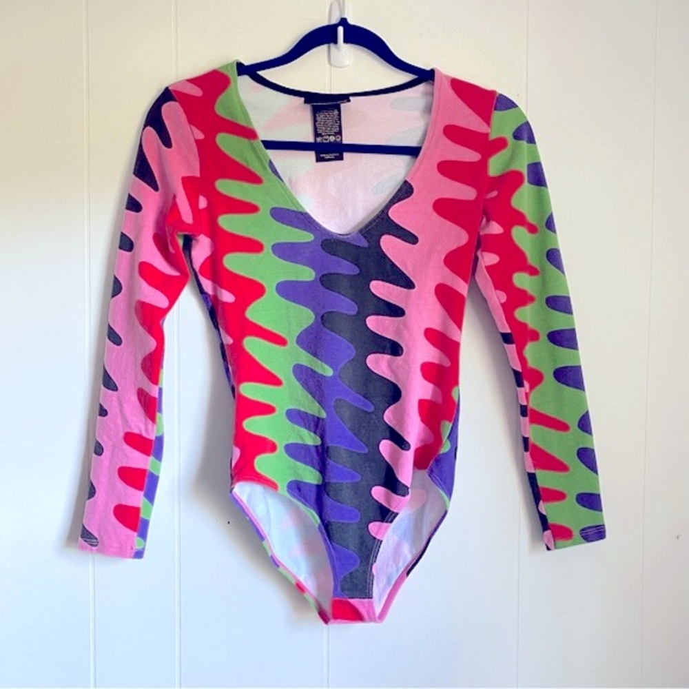 Nooworks Limited Print Multi Color Long Sleeve Bodysuit